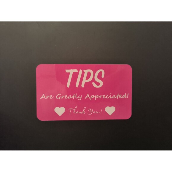 Tipping is Appreciated Sticker Sign Decal Waterproof Vinyl Tip Jar (2 Pack) - Picture 1 of 7